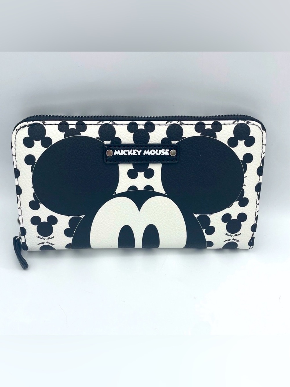 Disney Mickey Mouse Black and White Zipper Wallet NWT
